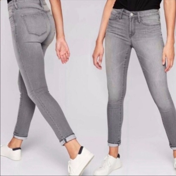 Athleta Sculptek Skinny Jeans Grey Wash 